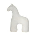 thumbnail image 5 of Decorative Horse Figurine - Textured Pottery & Cement Sculpture - Modern Casual Home Accent for Living Room, Bedroom, Office & Shelf Decor - 7" White, 5 of 11