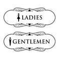 thumbnail image 2 of Designer Ladies and Gentlemen Figurines Restroom Signs, Set of 2 (White) - Large 5 Pack (10 pcs), 2 of 7