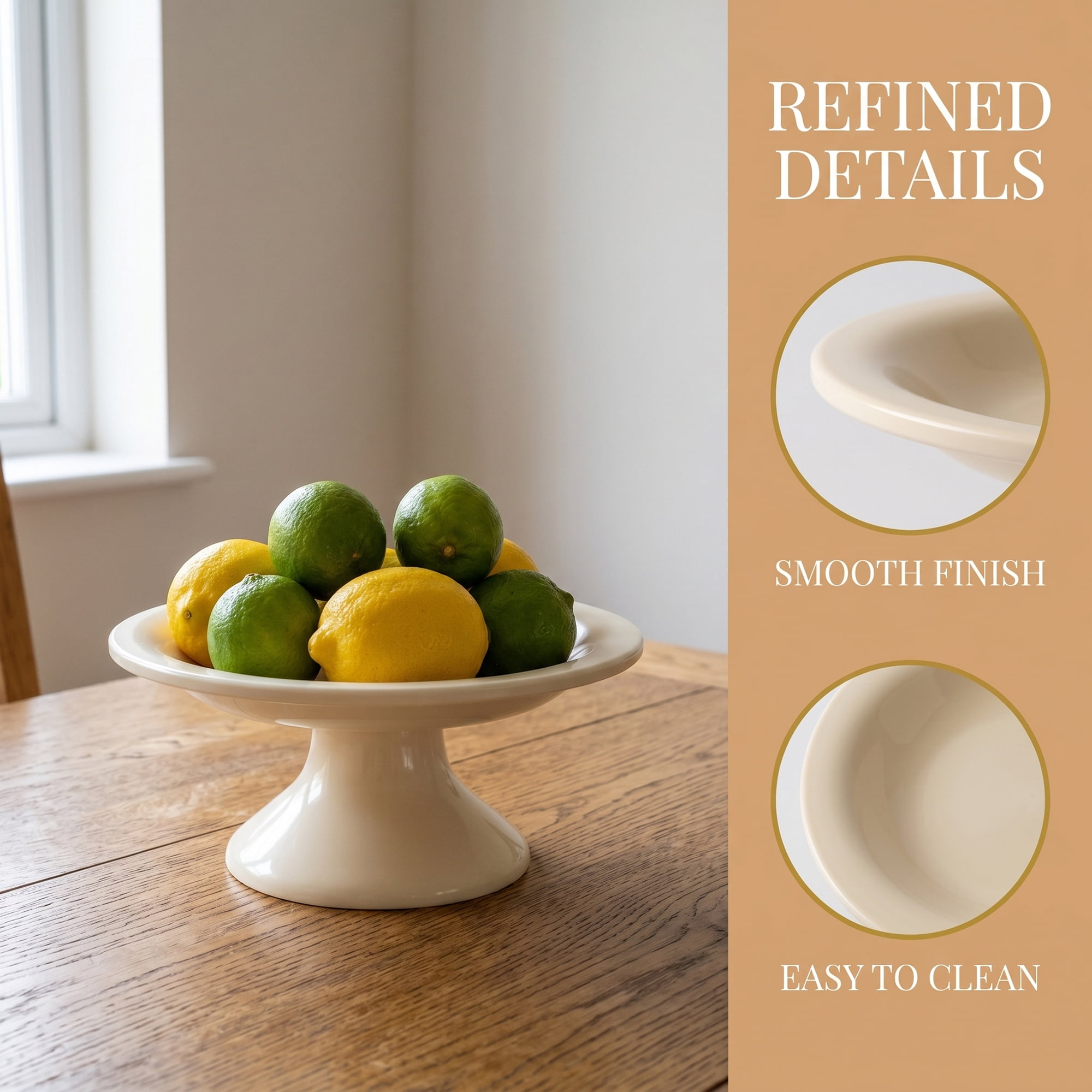 Unique Bargains Modern Fluted Decorative Scalloped Pedestal Bowl White 6.3" x 6.3" x 2.8"