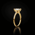 thumbnail image 5 of Diiro Classic Radiant Cut Moissanite Engagement Ring, Pave Setting, 14K Vermeil Yellow Gold Ring, Solitaire Ring for Women, Wedding & Promise Ring, 5 of 7