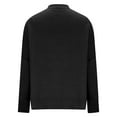 thumbnail image 5 of Duoif Sweaters for Women Trendy Women's Round Neck Batwing Sleeve Oversized Side Slit Ribbed Pullover Sweater Top Women's Sweaters Womens Tops Black L, 5 of 6