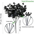 2 Pack Black Eucalyptus Stems with 20 Branches 18.5'' Artificial Flower