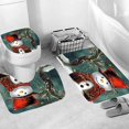 thumbnail image 3 of Coxeer Bathroom Cover Set Soft 4PCS Toilet Seat Cover Set Shower Curtain for Christmas, 3 of 6