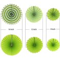 thumbnail image 2 of Decoration Paper Fans Party Hanging Paper Fans Set, Round Pattern Paper Garlands Decoration for Birthday Wedding Graduation Events Accessories, Set of 6, 2 of 7