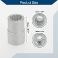 thumbnail image 4 of Unique Bargains Heavy Duty Impact Socket Hardware Tool for Car Motorcycle Dirtbike Durable High Carbon Steel 55mm Length 1 Pcs Silver Tone 6 Point 22mm 19mm Drive, 4 of 7