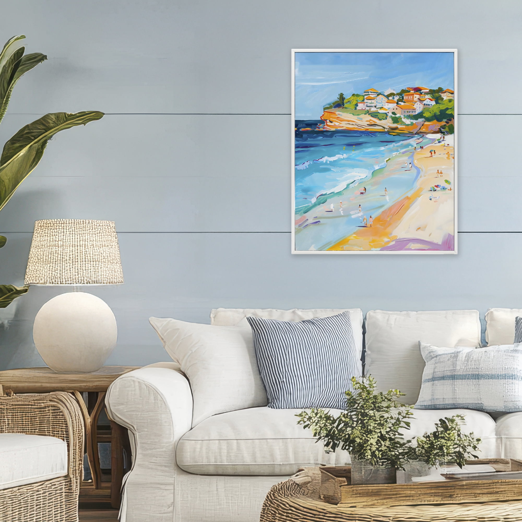 Stupell Industries Bondi Beach Cove White Framed Giclee Art, design by The Prints Vibe
