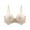 Beige, variant on Women's High Impact Racerback Bra - Woman's Printing Gathered Together Large Size Daily Bra Underwear No Rims Black M