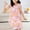 Pink, variant on naisibaby Summer Girls Nightgowns Sleepwear, Sleeveless Printed Daily Casual Pajamas Dress Sky Blue 7T