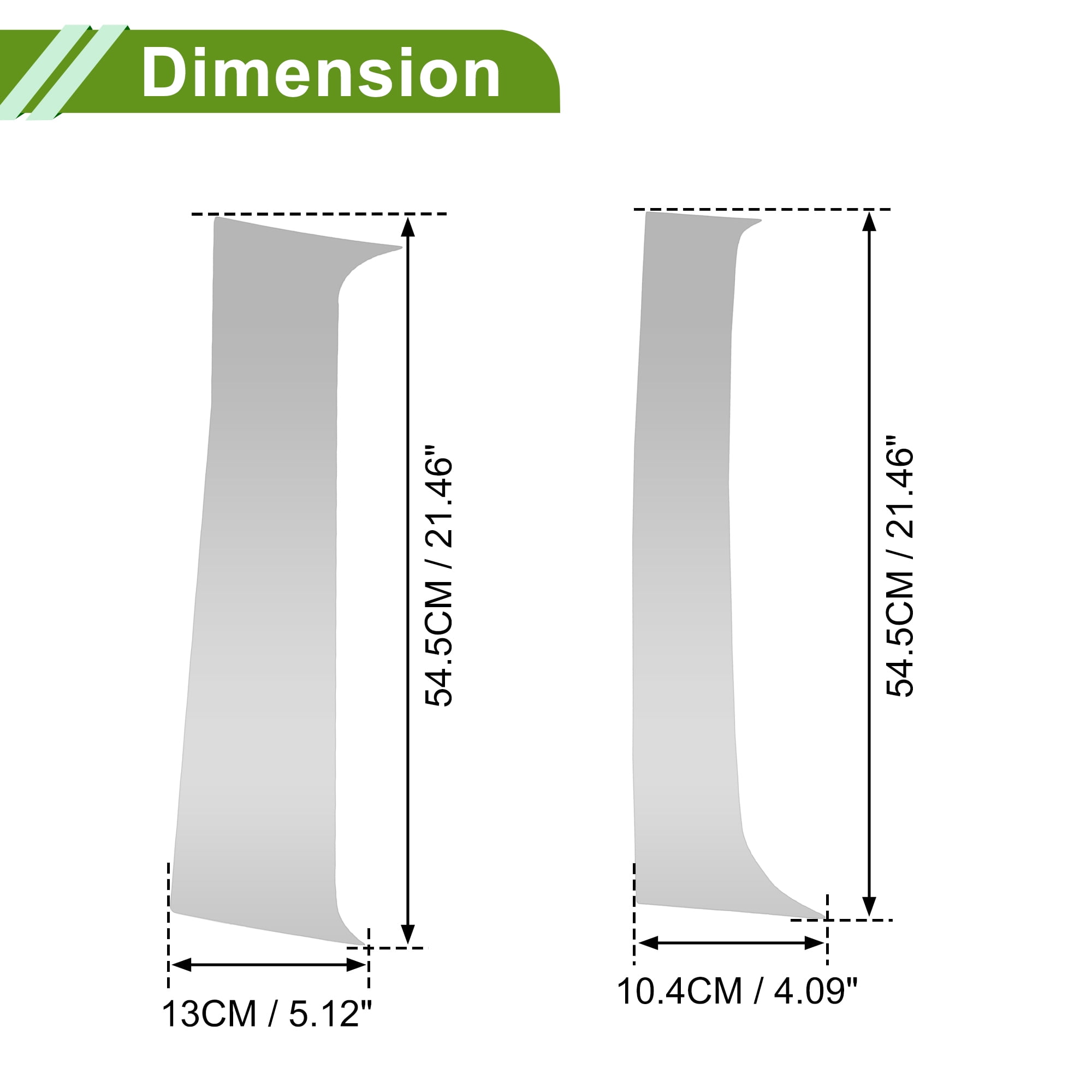 Unique Bargains 4Pcs Door Pillar Window Trim For Chevy Silverado 2000-2006 Silver