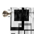 thumbnail image 5 of Kitchen Curtains 54 Inches length, Black Grey Geometric Window Treatment Curtain Drapes, Modern Abstract Art White Thermal Insulated Drapes for Basement Hotel RV, 42"x54", 2 Panels, 5 of 7