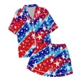 thumbnail image 4 of Kids' 4th Of July Printed Satin Pajama Set Short Sleeve, 4 of 4