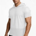 thumbnail image 5 of Maean Mens Sun Protection Hoodie Shirts Short Sleeve Lightweight Quick Dry Hiking Running Athletic Shirt, 5 of 7