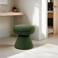 thumbnail image 2 of Furniture of America Thia Modern 17.5" Upholstered Mushroom-Shape Design Stool, Green, 2 of 9