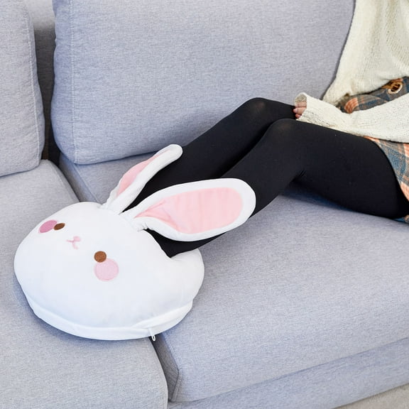 Oggfader Portable Heating Pad USB Foot Heated Warmer Slippers Portable Feet Warmers With Heating Pad White