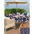 thumbnail image 6 of 60x102 Inch Outdoor Tablecloth with Umbrella Hole Zipper Rectangle Navy Blue Blossoms Black Cat Rectangular Tablecloths Waterproof Farmhouse Romantic Flowers Patio Table Cloth Cover for Picnic, 6 of 8