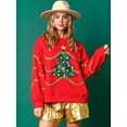 thumbnail image 3 of Sudadera con capucha y parches de purpurina, camiseta vintage Harajuku, ropa de calle ajustada de manga larga, ropa para mujer, camiseta navideña, otoño e invierno, 3 of 4