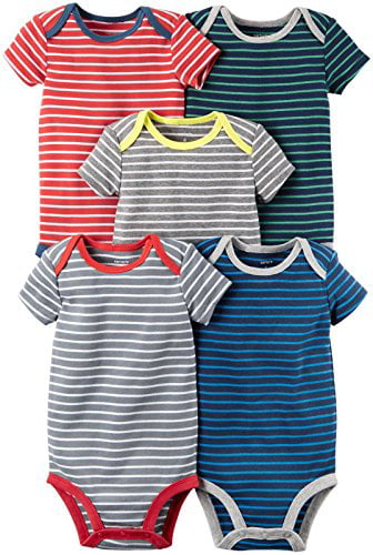 Stripe Carter's Baby Boys' 5 Multi-Pack Bodysuits 24 Months 