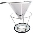 thumbnail image 1 of Filtro de café permanente de acero inoxidable sin papel con tubo de cepillo de limpieza, gotero de café cónico reutilizable con malla doble de acero inoxidable y mango de silicona para 1-4, 1 of 5