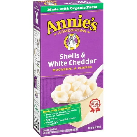 Annie's Shells & White Cheddar Macaroni & Cheese 6 oz (Pack of 6)