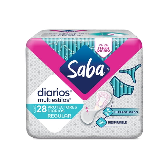 Protectores diarios Saba Multiestilos ultradelgado 28 pzas
