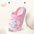 thumbnail image 6 of Toddler Kids Cute Cartoon Animal Clogs with Adjustable Heel Strap Closed Toe Slide Sandals, Summer Lightweight Slippers for Boys Girls Indoor Outdoor Pink 3.5-4 Years, 6 of 6