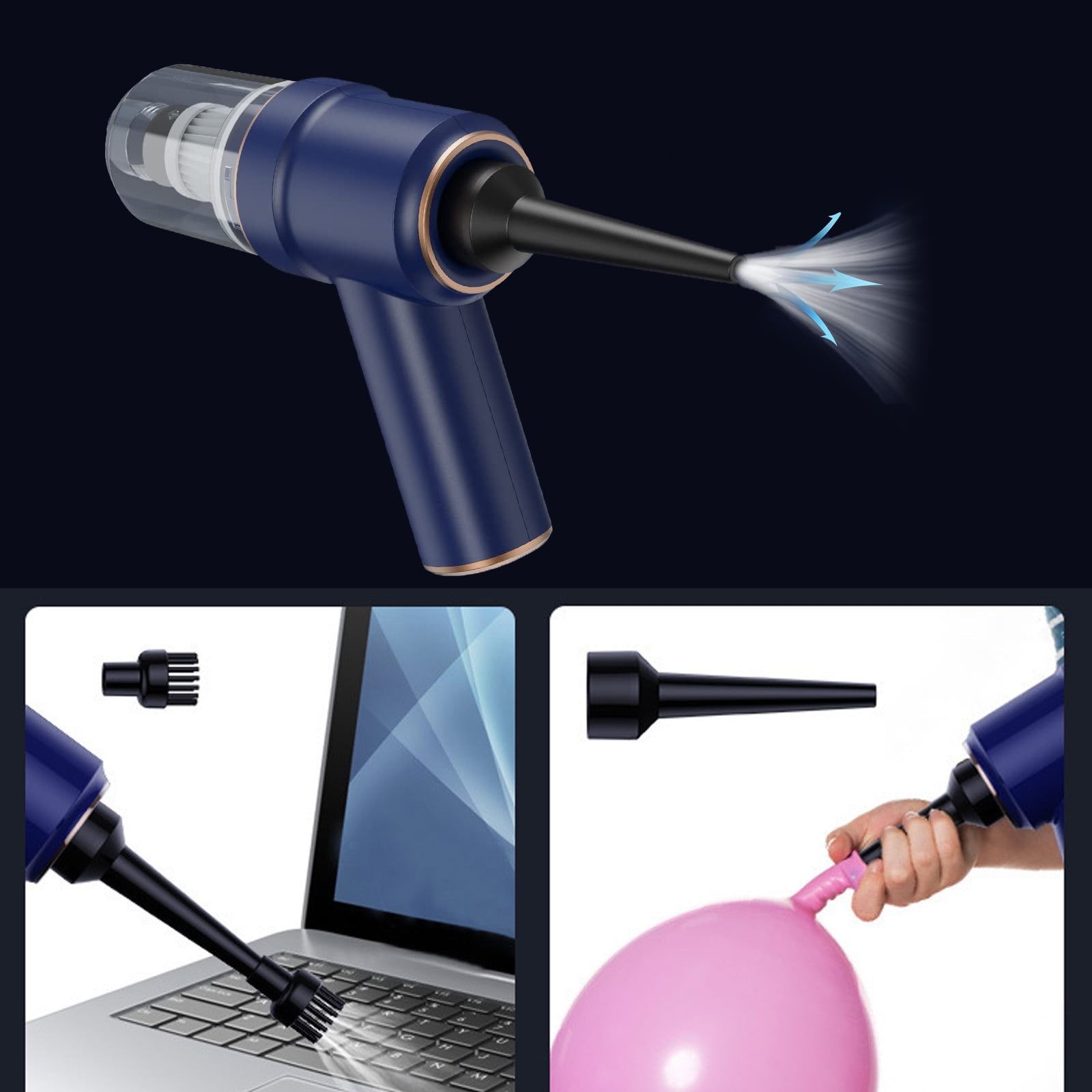 Uiz Merueh Car Vacuum Wet and Dry Handheld Car Vacuum Portable Cordless Powerful Suction Hand Vac Hand Held Vacuum Cleaner for Car Home Office