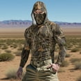 thumbnail image 2 of Dagegui Sun Shirts for Men Camouflage UV Protection Hoodie with Built-in Face Cover UPF 50+ Long Sleeve Hooded Tops Breathable Summer Fishing Tees 004 Camouflage L, 2 of 9