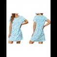 thumbnail image 2 of Camisones de Corta para Mujer, Camisetas de Dormir Estampadas para Mujer, Ropa de Dormir Mariposa Azul XXL, 2 of 7