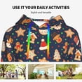 thumbnail image 4 of Lsque Holiday Gingerbreads Pattern Casual Women's Hoodie,Hooded Sweatshirt with Kangaroo Pocket,Pullover Hoodie with Eye-catching Drawstrings-X-Large, 4 of 7