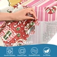 thumbnail image 3 of Yayeee Kitchen Curtains Tier Pair Light Filtering 27"x36" Rod Pocket Short Cafe Window Panel, Pink Christmas House, 3 of 7