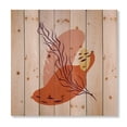 thumbnail image 3 of Designart 'Abstract Warm Colors Spring Leaf' Modern Print on Natural Pine Wood, 3 of 5