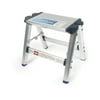 Camco Aluminum Single Step Stool | Folding with Plastic Feet | Supports Up to 200 lbs. | (43672)