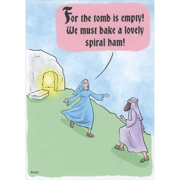 RSVP Greetings For the Tomb is Empty: We Must Bake a Spiral Ham Funny Easter Card