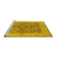 thumbnail image 2 of Ahgly Company Machine Washable Indoor Rectangle Oriental Yellow Industrial Area Rugs, 2' x 5', 2 of 4