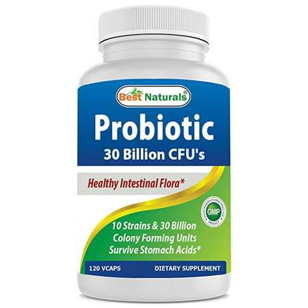 BEST NATURALS Probiotic 10 30 Billion CFU 120 VGC (Top 10 Best Probiotics)