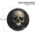 thumbnail image 2 of Yiaed Gold Pattern Skull Print Leather Coasters for Drinks - Cup Coasters Coffee Table Kitchen Table Bar, Home & Office Gifts Handmade Drink Coasters-Round Shape, 2 of 6