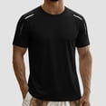 thumbnail image 4 of NOEGOEU Men's Workout Shirts Dry Fit Breathable Shirts Cooling Moisture Wicking Athletic Gym Tops (Black,XXL), 4 of 5