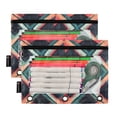 thumbnail image 5 of FORMRS 2 Pack Pencil Pouch for 3 Ring Binder with Clear Window Zipper Case, Green Abstract, 5 of 6