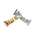 thumbnail image 4 of MERIGLARE Copper 18k Gold Plated Fang Drip Grill Bottom Teeth Fangs Dripping Rose Gold, 4 of 9