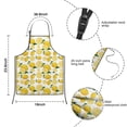 thumbnail image 3 of Yellow Lemon Fruit Slices White Pattern Kids Aprons for Girls and Boys,Adjustable Neck Strap Toddler Aprons for Kids Cooking Baking, 3 of 6