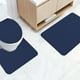 thumbnail image 4 of Juego de 3 alfombrillas de baño absorbentes y antideslizantes de poliéster para mayor seguridad y comodidad en la ducha (azul marino)., 4 of 9