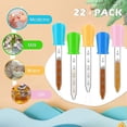 thumbnail image 5 of Paquete de 22 goteros líquidos, gotero de medicina de silicona y plástico de 5 ml con punta de bombilla y cepillo limpio, 5 of 5