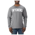 thumbnail image 2 of Wild Bobby State of Wyoming College Style Men Long Sleeve Shirt, 2 of 6