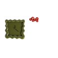 thumbnail image 1 of Reloj de pared cuadrado silencioso, sin tictac, decorativo, de papel, plegable, moderno, de material PP, apto para dormitorio, sala de estar,, 1 of 8