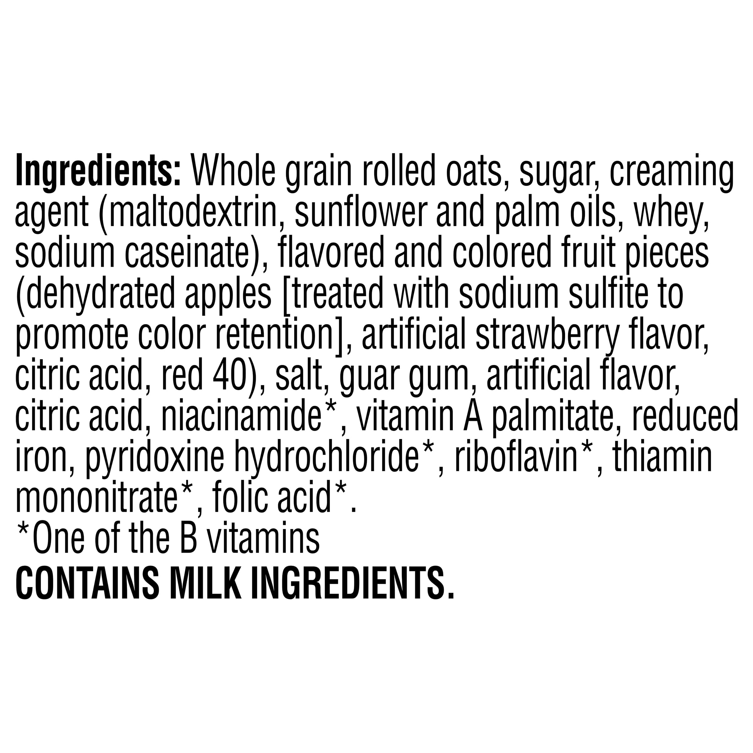 Quaker Instant Oatmeal Strawberries & Cream 1.23 oz, 10 Count