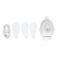 thumbnail image 1 of Ventilador de techo compacto y silencioso de color blanco con luz y carga USB para dormitorios y hogares, 1 of 8