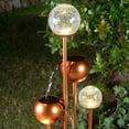 thumbnail image 3 of Hi-Line Gift LED Lights Metal Fountain with Glass Ball and White LED Lights Outdoor, Brown, 3 of 5