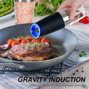 Cowin 2 Piece Set Electric Salt and Pepper Grinder Set , Adjustable Coarseness Mill Grinders Stainless Steel
