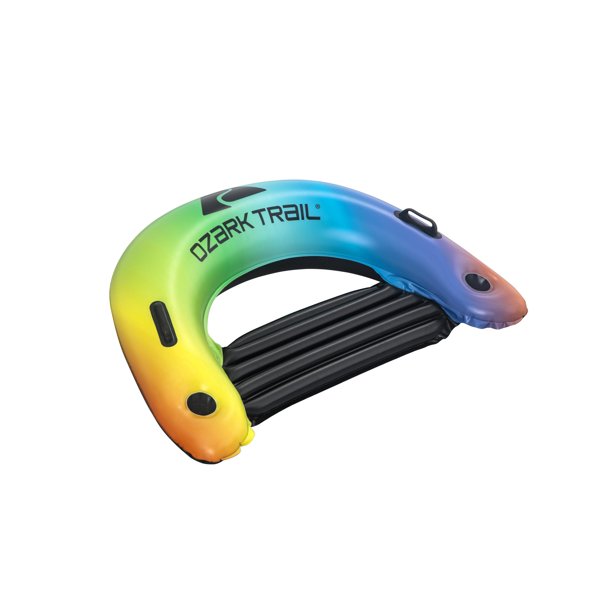 Ozark Trail 60" x 39" Rainbow Lazy Lounge Inflatable Float, Adult