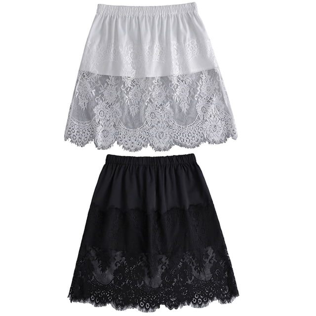 unbranded 2Ud Extensor De Falda De Encaje Para Camisas Mujer Uso Diario Casual